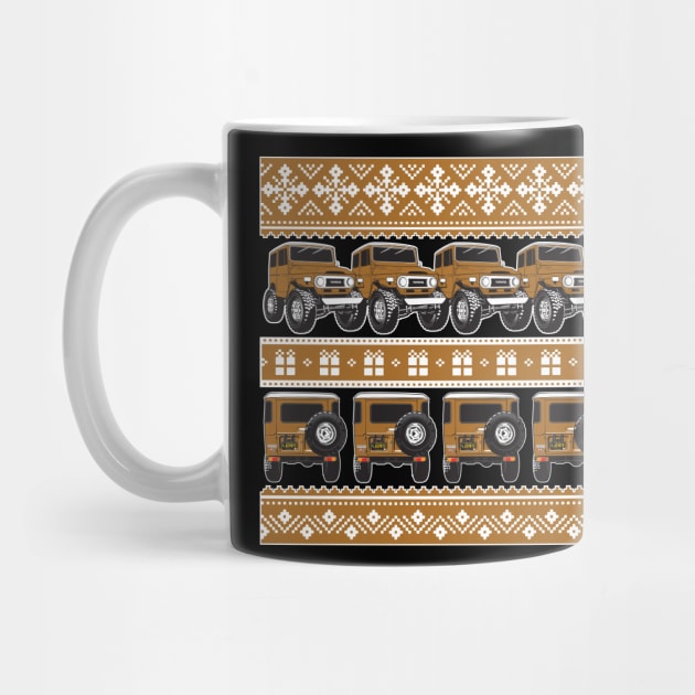 FJ40 Christmas Sweater in Brown by Bulloch Speed Shop